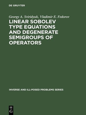 cover image of Linear Sobolev Type Equations and Degenerate Semigroups of Operators